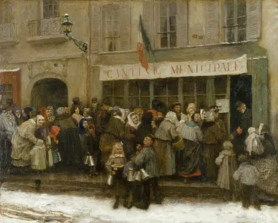 Муниципальная столовая во время осады Парижа (1870-1871) by Шарль-Анри Пиль, 1870-1871 — digital art print download