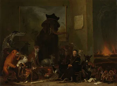 Satire on the trial of Johan van Oldenbarneveldt by Cornelis Saftleven, 1663 — digital art print download