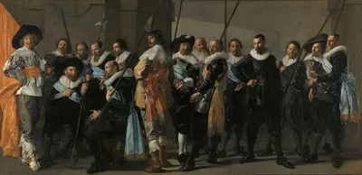 Militia Company of District XI under the Command of Captain Reynier Reael, Known as ‘The Meagre Company’ by Frans Hals,…