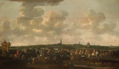 Уход испанских оккупационных войск из Бреды, 10 октября 1637 года by Хендрик де Мейер, 1647 - 1683 — digital art print…