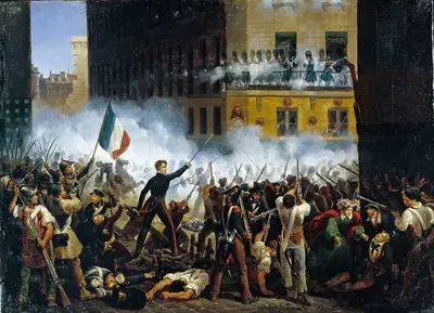 Combat de la rue de Rohan, le 29 juillet 1830 by Hippolyte Lecomte, 1831 — digital art print download