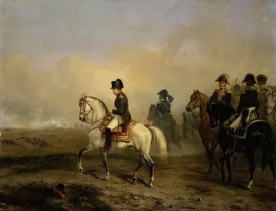 Император Наполеон I и его штаб на лошади by Гораций Верне, 1810 - 1850 — digital art print download