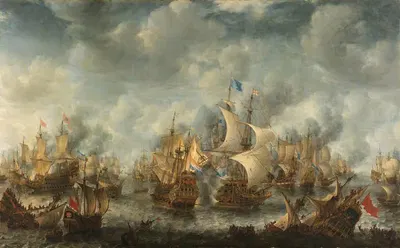 Битва при Тергейде by Ян Абрахамсз Беерстраатен, 1653 - 1666 — digital art print download
