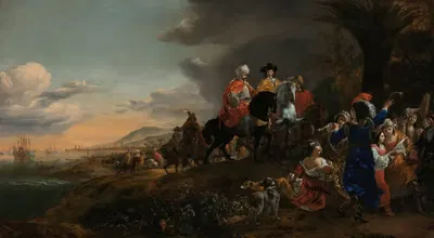 Голландский посол по пути в Исфахан by Ян Баптист Виникс, 1653 - 1659 — digital art print download