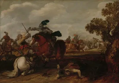 Конная атака by Ян Мартсен де Йонге, 1629 — digital art print download