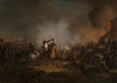 Принц Оранский в Катр-Бра, 16 июня 1815 by Ян Виллем Пиненман, 1817 - 1818 — digital art print download
