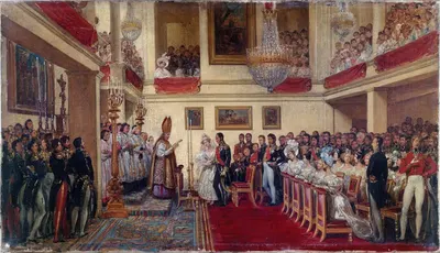 Брак короля Леопольда I с принцессой Орлеанской by Жозеф-Дезире Курт, 1833 - 1837 — digital art print download