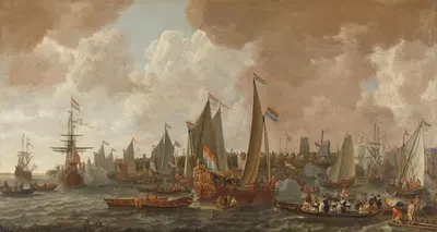 Прибытие Карла II, короля Англии, в Роттердам, 24 мая 1660 года by Ливе Питерсз. Версхуйер — digital art print download