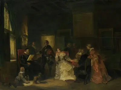 Историческая сцена с Вильгельмом Тихим by Николас Пиенеман, 1830 - 1860 — digital art print download