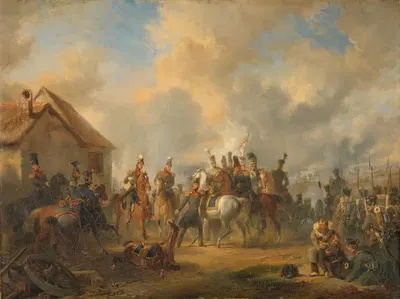 Битва при Баутерсеме во время Десятидневной кампании by Николас Пиенеман, 1833 — digital art print download