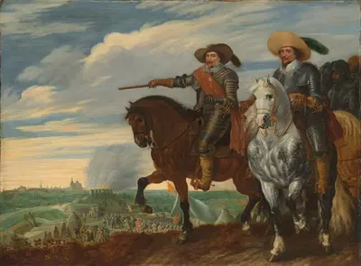 Frederick Henry and Ernst Casimir of Nassau-Dietz at the Siege of ’s Hertogenbosch by Pauwels van Hillegaert — digital art…