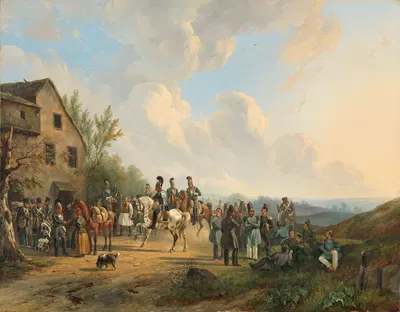 Сцена из Десятидневной кампании против бельгийского восстания, август 1831 by Вутерус Версхур, 1831 - 1835 — digital art…