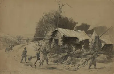 8th N.J.V. Camp near Matawoman Creek on the Potomac Charles Co. Md. Gen Hooker's division by Arthur Lumley, 1862 — digital…