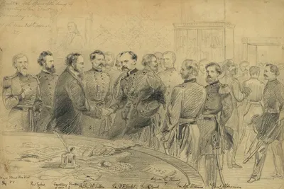 Reception of the officers of the Army by Secretary of War Stanton. Monday – PM. at the War Dept. Washington D.C. by Arthur…