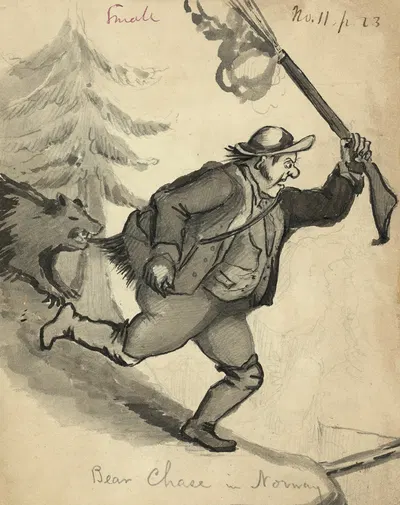 Bear chase in Norway by Баярд Тейлор, 1856-1857 — digital art print download
