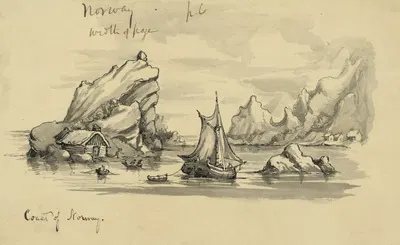 Coast of Norway by Баярд Тейлор, 1856-1857 — digital art print download