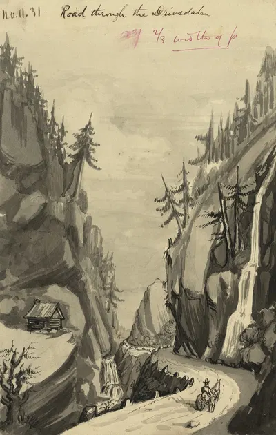 Road through the Drivsdalen by Баярд Тейлор, 1856-1857 — digital art print download