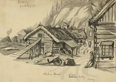 Station house Logen Valley, Norway by Bayard Taylor, 1856-1857 — digital art print download
