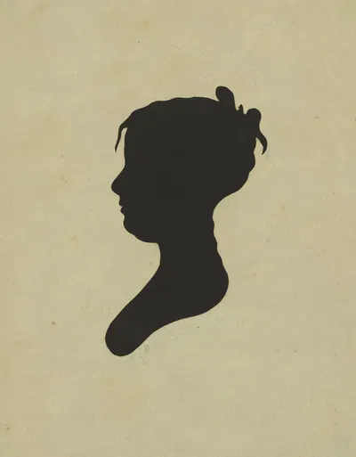 Silhouette of girl facing left, no. 1 by Чарльз Уилсон Пил, 1761-1827 — digital art print download