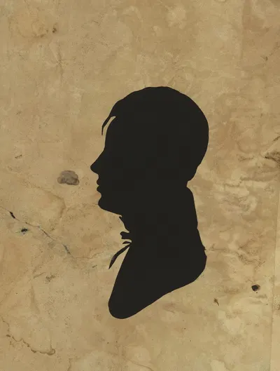 Silhouette of man facing left, no. 12 by Чарльз Уилсон Пил, 1761-1827 — digital art print download