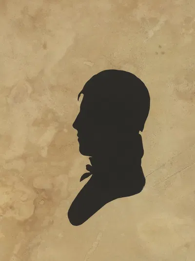 Silhouette of man facing left, no. 5 by Чарльз Уилсон Пил, 1761-1827 — digital art print download
