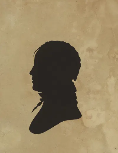 Silhouette of man facing left, no. 6 by Чарльз Уилсон Пил, 1761-1827 — digital art print download