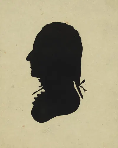 Silhouette of man facing left, no. 7 by Charles Willson Peale, 1761-1827 — digital art print download