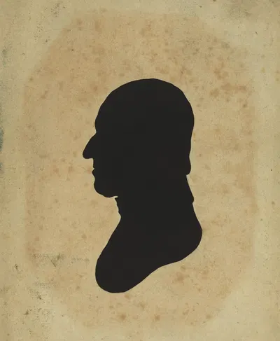 Silhouette of man facing left, no. 9 by Чарльз Уилсон Пил, 1761-1827 — digital art print download