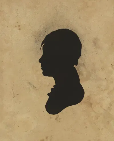 Silhouette of unidentified boy facing left by Чарльз Уилсон Пил, 1761-1827 — digital art print download