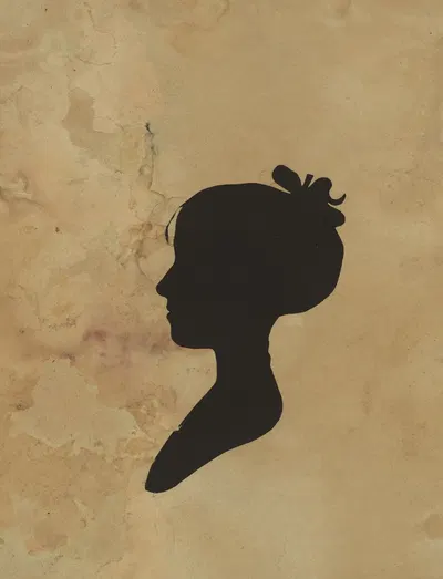 Silhouette of unidentified girl facing left, no. 1 by Чарльз Уилсон Пил, 1761-1827 — digital art print download