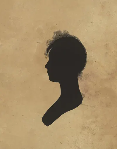 Silhouette of woman facing left, no. 1 by Charles Willson Peale, 1761-1827 — digital art print download