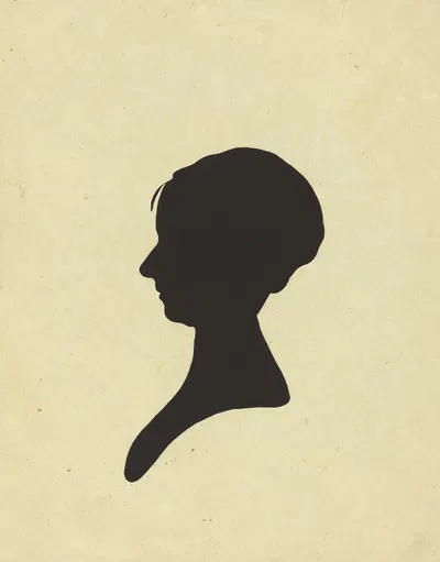 Silhouette of woman facing left, no. 2 by Чарльз Уилсон Пил, 1761-1827 — digital art print download