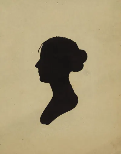 Silhouette of woman facing left, no. 5 by Чарльз Уилсон Пил, 1761-1827 — digital art print download