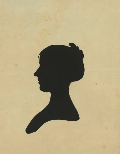 Silhouette of woman facing left, no. 6 by Чарльз Уилсон Пил, 1761-1827 — digital art print download