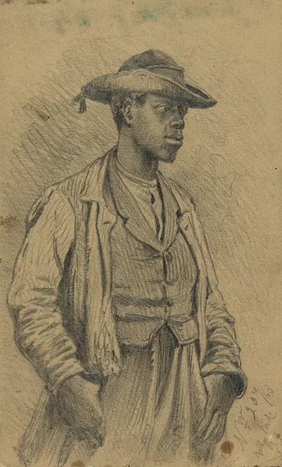 A mule driver by Edwin Forbes, 1863 — digital art print download