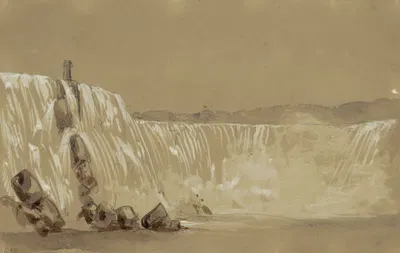 The American falls, Niagara, from the steamboat by George Wallis, 1853 — digital art print download