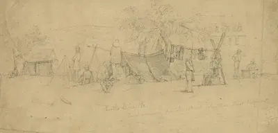 Roach's Springs, Va. Encampment of the Connecticut Volunteers First Regiment by John R. Chapin, 1861 — digital art print…