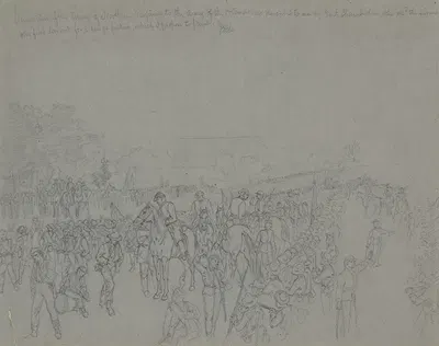 Surrender of the Army of Northern Virginia to the Army of the Potomac by John R. Chapin, 1865 — digital art print download