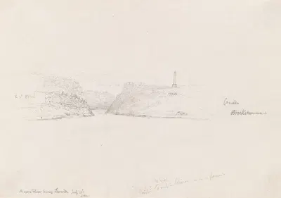 Niagara River leaving Lewiston, U.S. July 22nd 1846 by Michael Seymour, 1846 — digital art print download