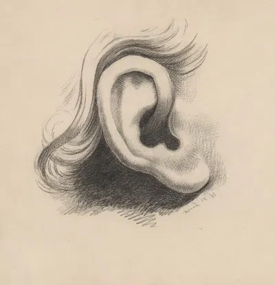 Ear study, no. 1 by Richard Sanger Smith, 1840 — digital art print download