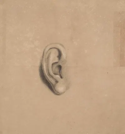 Ear study by Richard Sanger Smith, 1840 — digital art print download