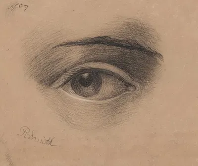 Eye study, no. 7 by Richard Sanger Smith, 1840 — digital art print download