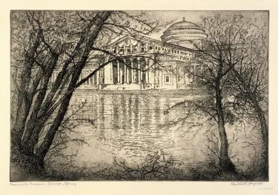 Fine Arts Building–Spring by Bertha Jaques, 1916 — digital art print download