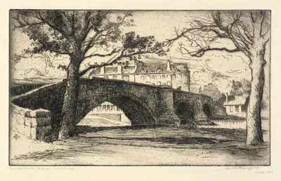 Musselburgh Bridge, Edinburgh by Bertha Jaques — digital art print download
