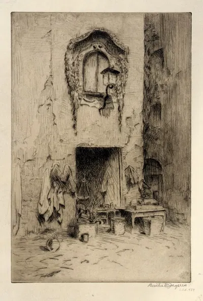 Ragpicker's Shop, Florence by Bertha Jaques, 1916 — digital art print download