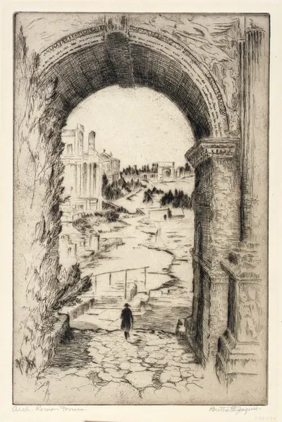 Roman Forum by Bertha Jaques, 1913 — digital art print download