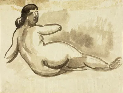 Reclining Female Nude by Carl Newman — digital art print download