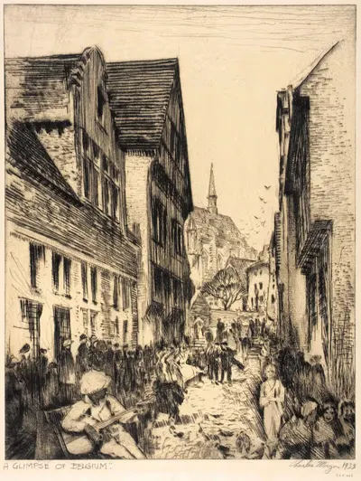 Взгляд на Бельгию, Чикагская ярмарка by Чарльз Л. Морган, 1933 — digital art print download