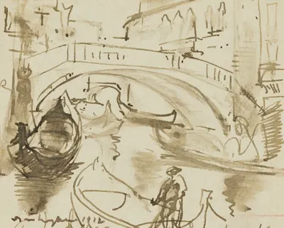 A Canal at Venice by Дональд Шоу МаКлафлан — digital art print download
