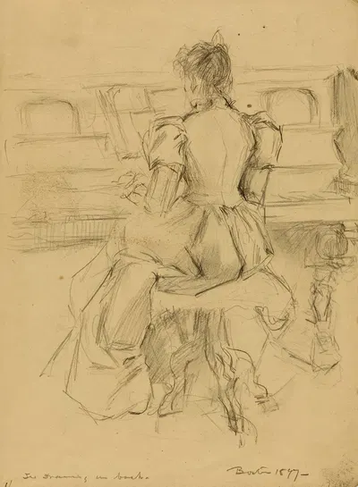 Ella at the Piano by Дональд Шоу МаКлафлан — digital art print download